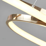 Wavy Double 8-Shaped LED Chandelier with Stepless Dimming, Modern Nordic Pendant Light
