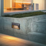 Architectural Recessed LED Step Light for Outdoor Spaces, 3000K