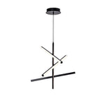Linear LED Chandelier in Iron – Modern Nordic Pendant for Dining & Kitchen