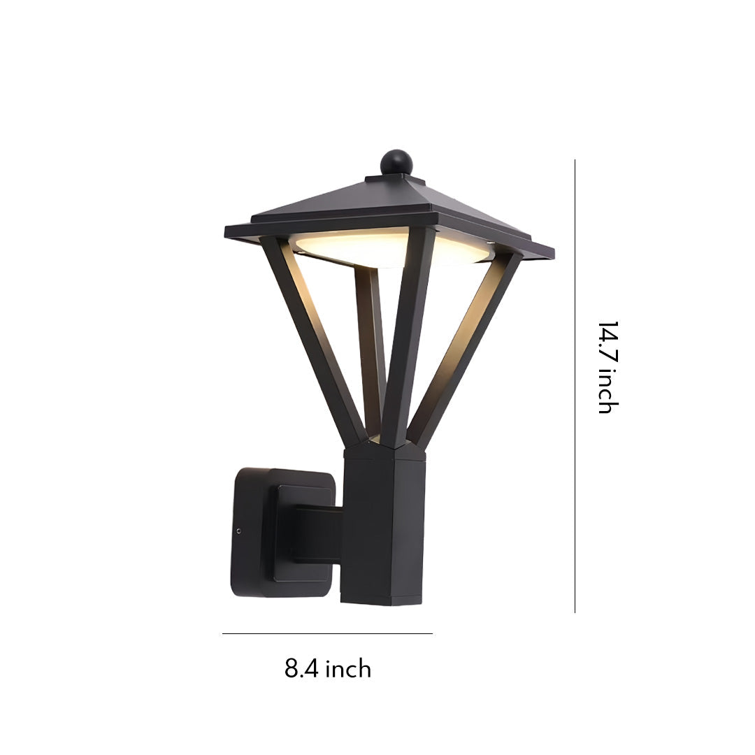 Outdoor LED Wall Sconce in Black or White for Modern Courtyards