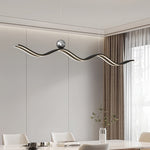 Wave Linear LED Pendant Light – Modern Aluminum Suspension Lamp