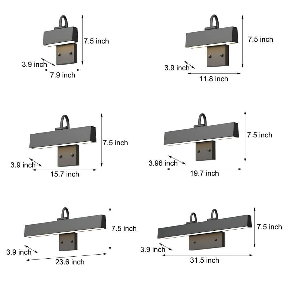 Modern Outdoor LED House Number Wall Light in Matte Black
