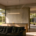Matte Black Linear LED Pendant Light for Kitchen Island and Dining Table