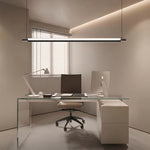 Matte Black Linear LED Pendant Light for Kitchen Island and Dining Table