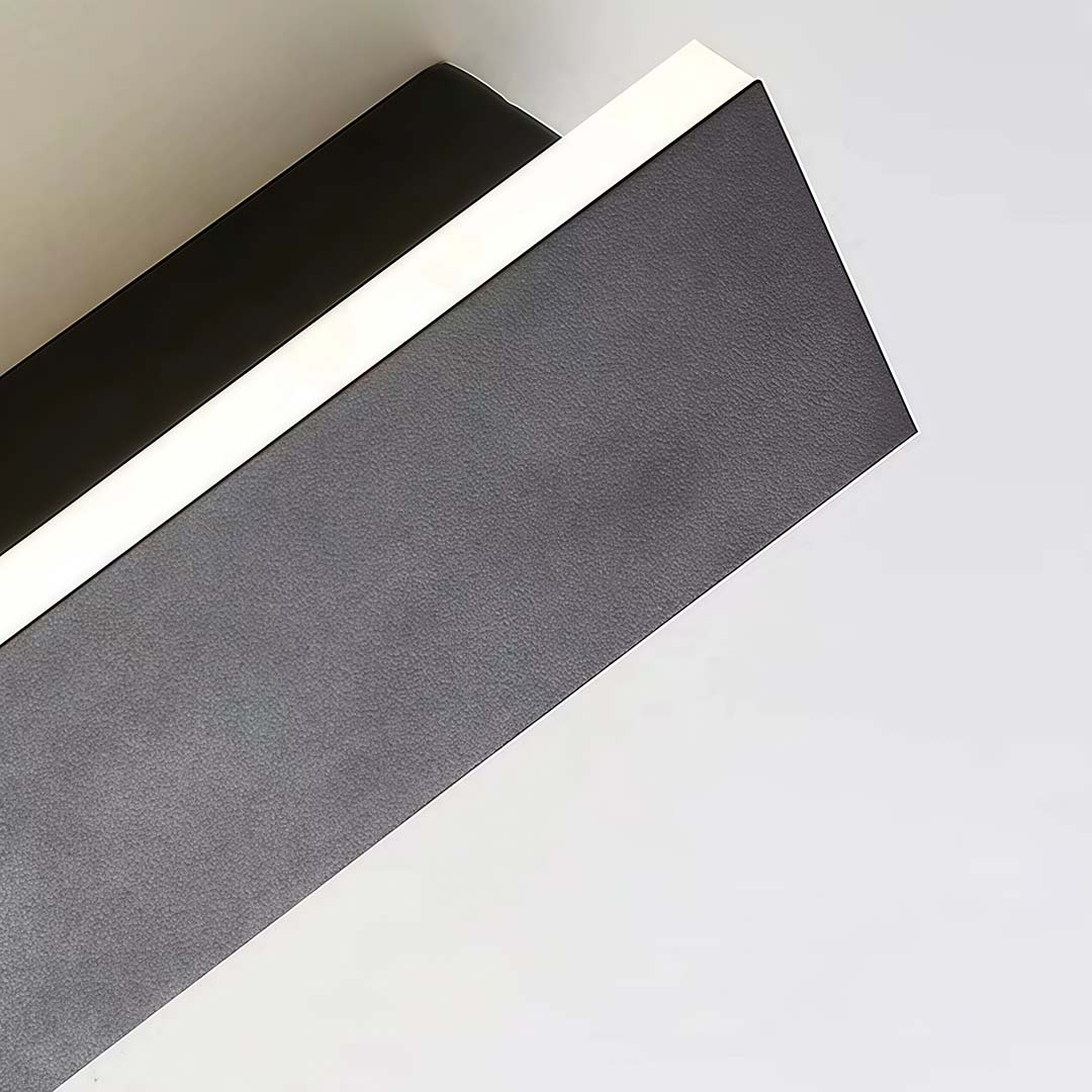 Modern Black Linear LED Wall Sconce, Waterproof Outdoor Lighting