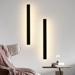 Modern Black Linear LED Wall Sconce, Waterproof Outdoor Lighting