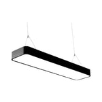 Linear LED Chandelier Modern Minimalist Black Aluminum Pendant Light