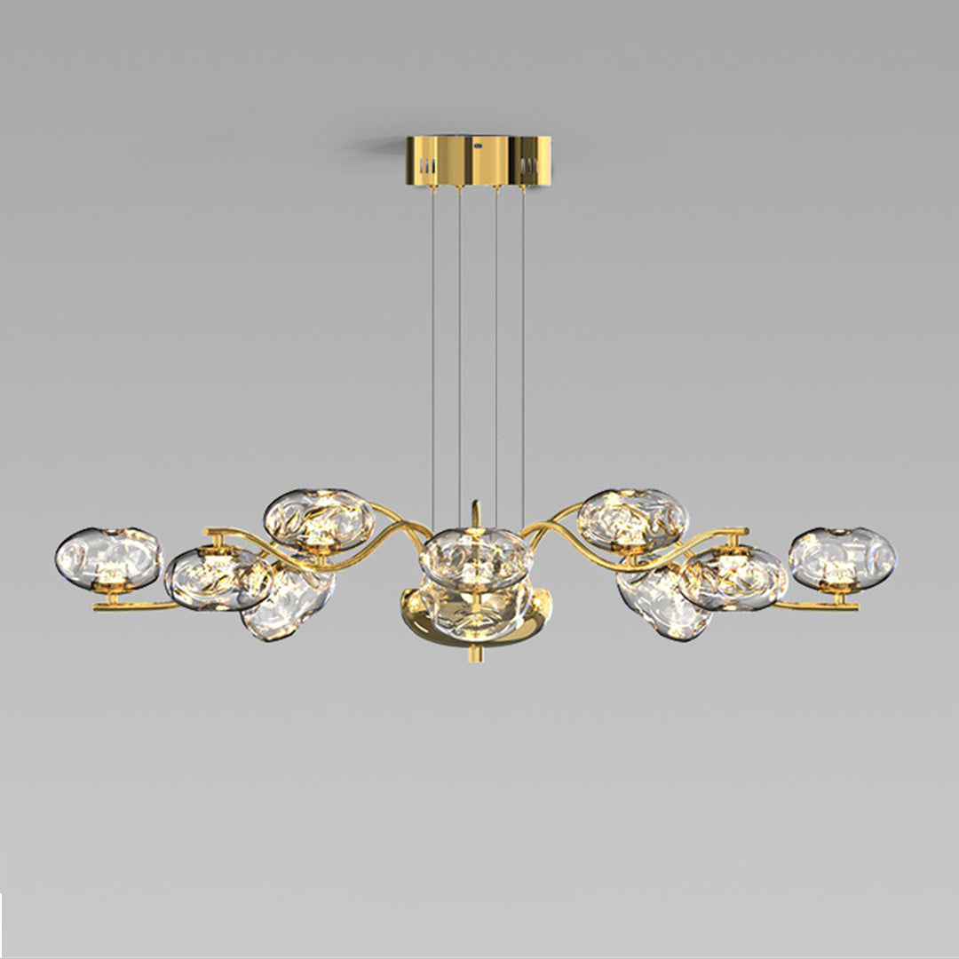 Modern LED Chandelier with Magic Bean Glass Shades – 9 or 16 Lights
