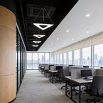 Aurelia Triangular LED Chandelier in Matte Black