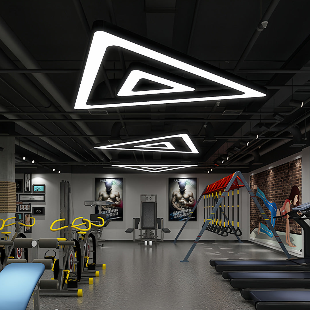 Aurelia Triangular LED Chandelier in Matte Black