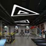 Aurelia Triangular LED Chandelier in Matte Black