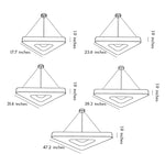 Aurelia Triangular LED Chandelier in Matte Black