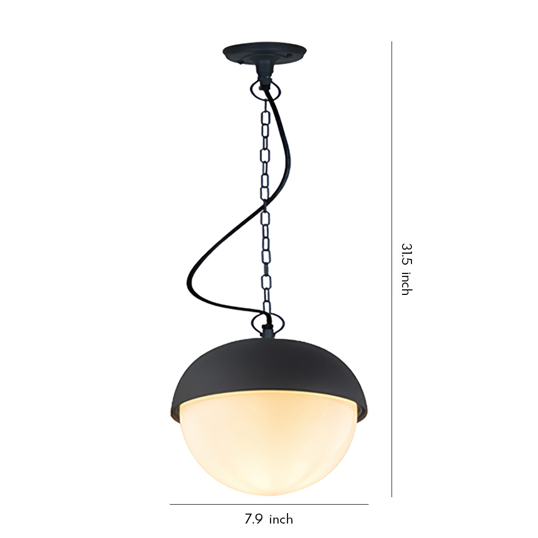 Noir Outdoor Pendant Light – IP54 Waterproof Aluminum Hanging Lamp for Covered Terraces