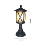 Black Aluminum LED Post Light for Garden Paths and Courtyards