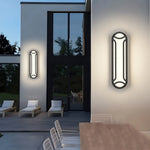 Modern Minimalist Outdoor Wall Sconce in Black Aluminum with LED