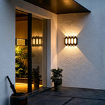 Hexa Outdoor Up & Down Wall Light – Modern Nordic LED Sconce in Black