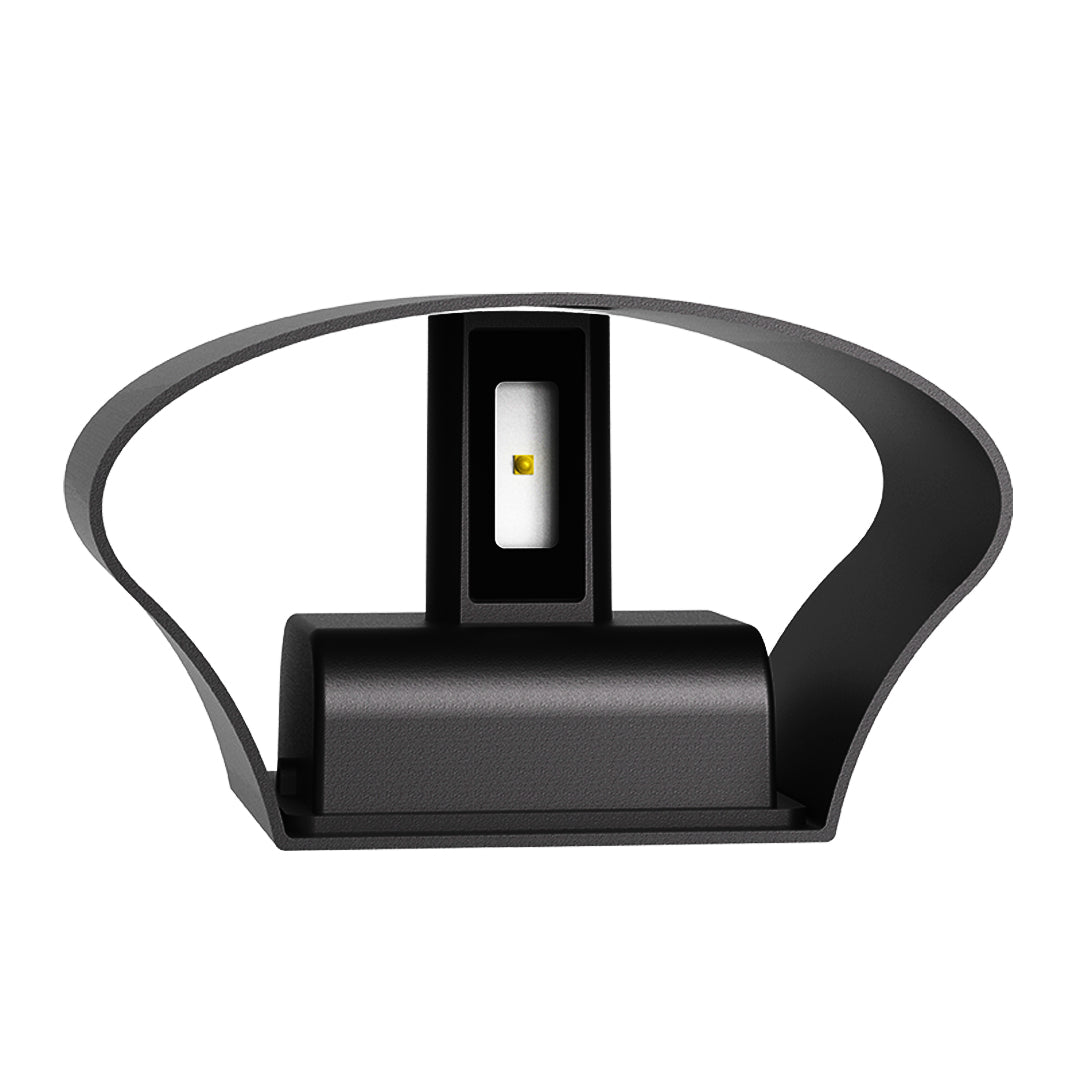 Luma Outdoor Up Down Wall Light – Minimalist LED Sconce in Black