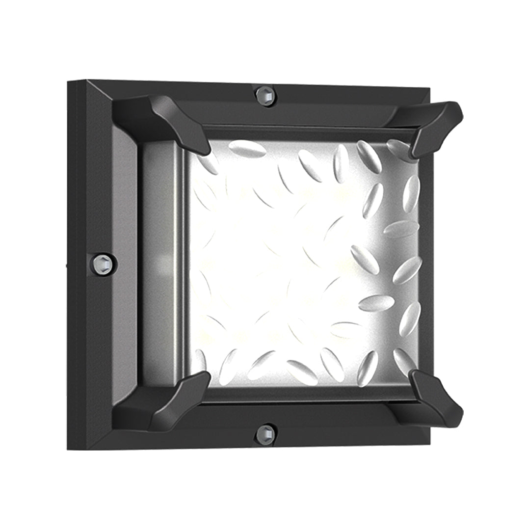 Modern Outdoor Wall Sconce in Black Die-Cast Aluminum