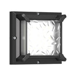 Modern Outdoor Wall Sconce in Black Die-Cast Aluminum