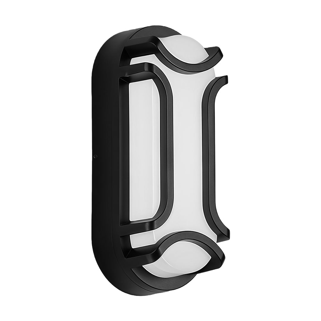 Modern Minimalist Outdoor Wall Sconce in Black Aluminum with LED