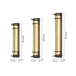 Minimalist Waterproof Outdoor Wall Light in Black Stainless Steel