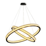 Aurelia Circular LED Chandelier in Copper, Chrome, or Black