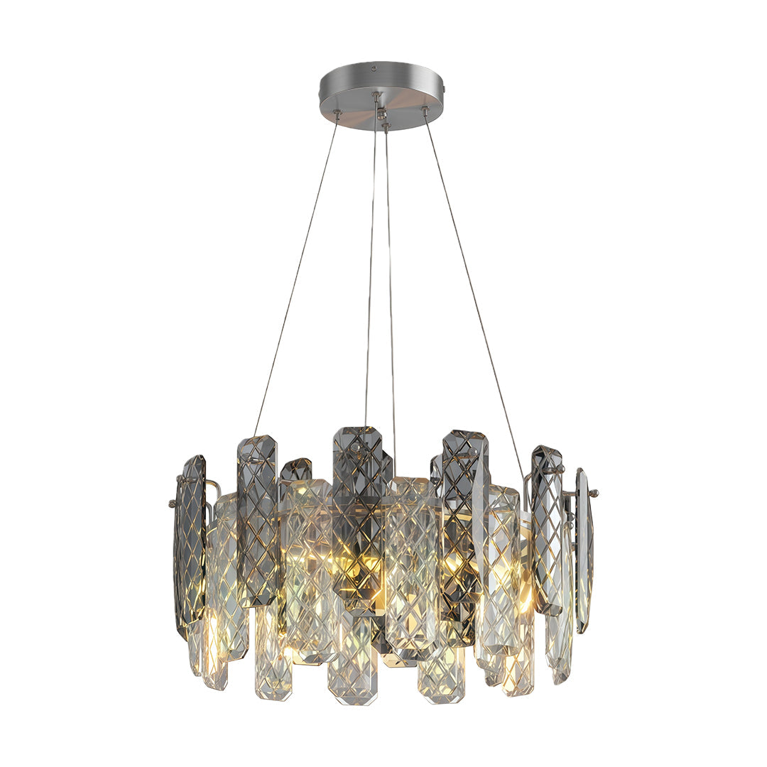 Lumière de Cristal Contemporary Crystal Chandelier with Adjustable Chain