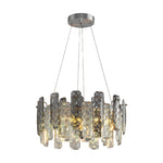 Lumière de Cristal Contemporary Crystal Chandelier with Adjustable Chain