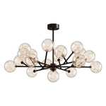 Celestial Glass Globe Chandelier – Modern Molecular LED Pendant for Dining and Living Spaces