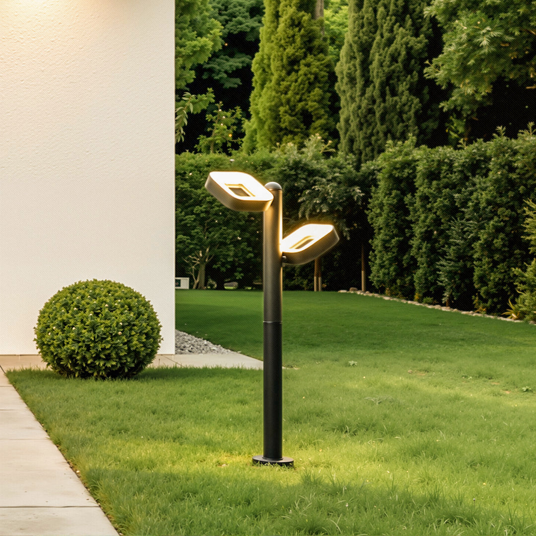 Modern Dual-Head LED Path Light for Garden Walkways
