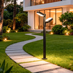 Modern Dual-Head LED Path Light for Garden Walkways