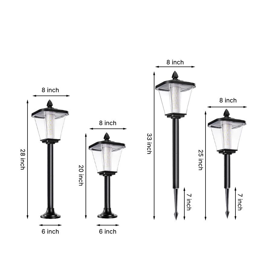 Solar-Powered LED Lawn Stakes for Outdoor Landscape Lighting