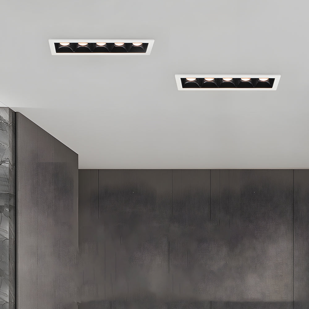 Linear Recessed LED Ceiling Spotlights, Modern Minimalist Architectural Lighting