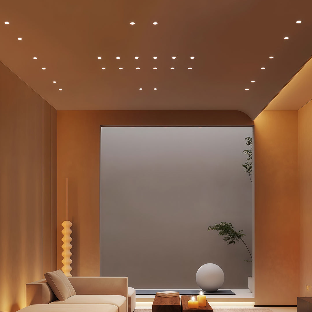 Arc Mini LED Recessed Spotlight Set of 4, Anti-Glare Adjustable