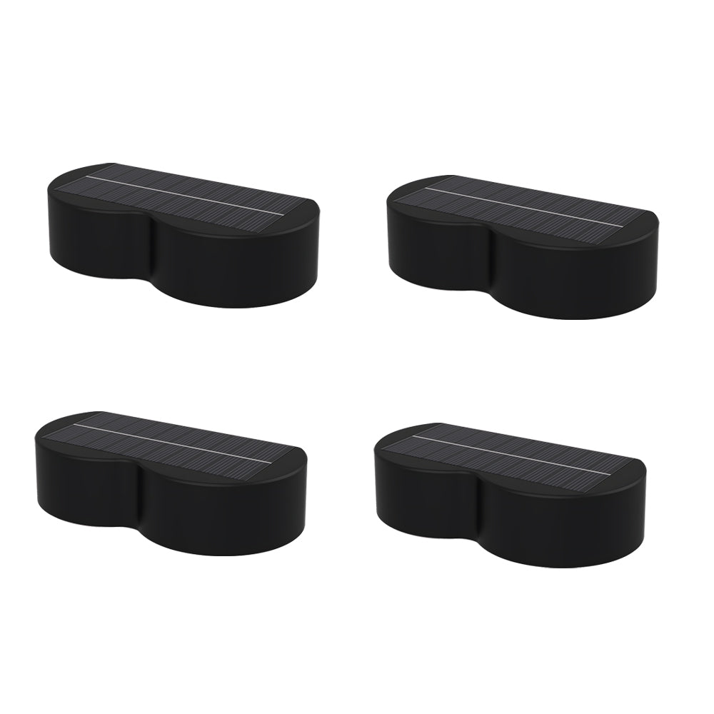 Modern Solar Outdoor Wall Wash Light Set of 4, IP65 Waterproof