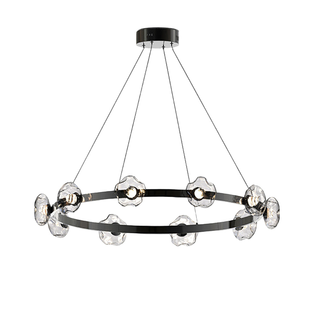 Lumina Ring LED Chandelier — Modern Nordic Glass Pendant Light