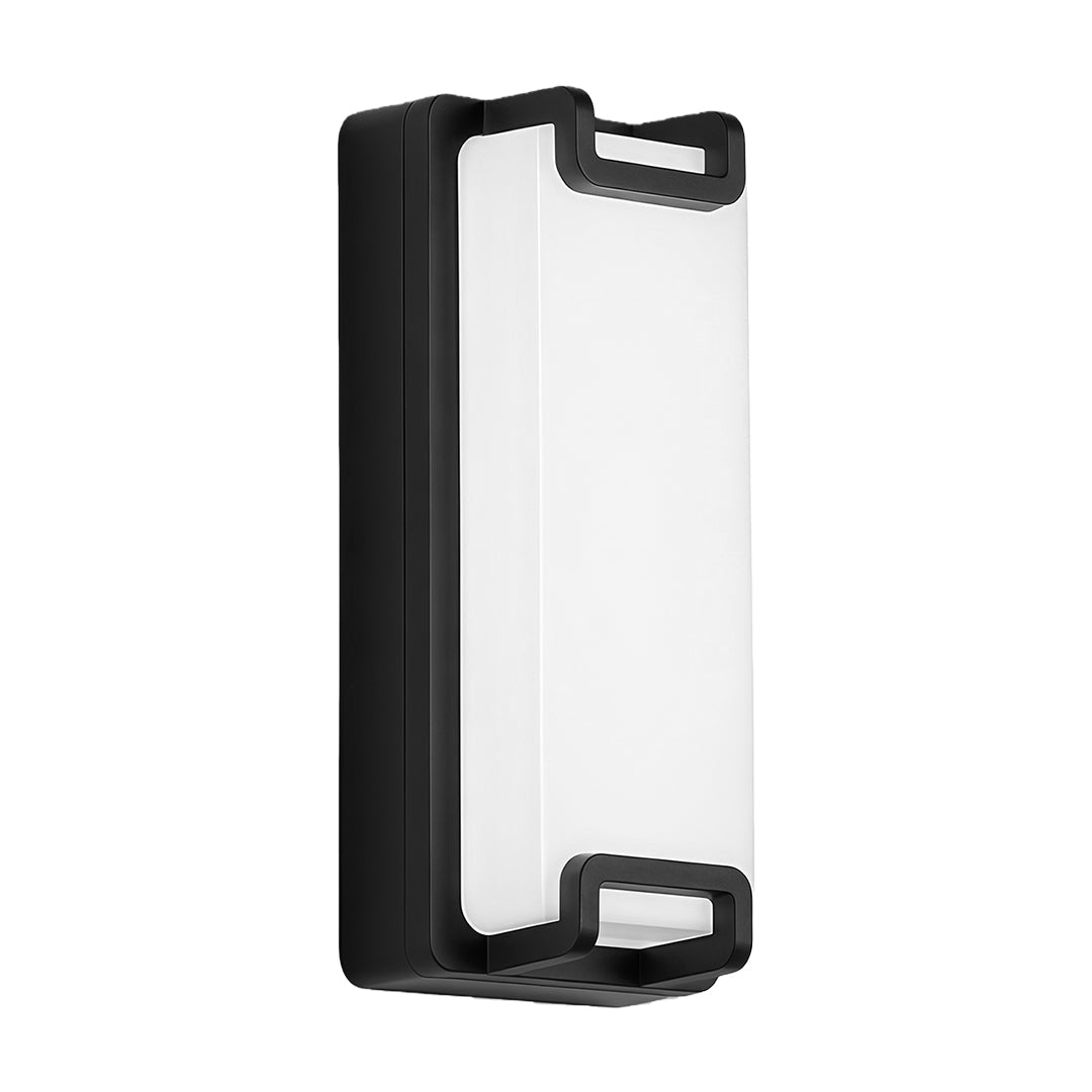 Modern Minimalist Outdoor Wall Sconce in Black Aluminum with LED