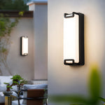 Modern Minimalist Outdoor Wall Sconce in Black Aluminum with LED