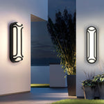 Modern Minimalist Outdoor Wall Sconce in Black Aluminum with LED