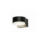 Outdoor Wall Sconce in Black Stainless Steel with Warm LED Light