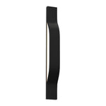Modern Outdoor Wall Sconce in Black Stainless Steel with Warm LED Glow