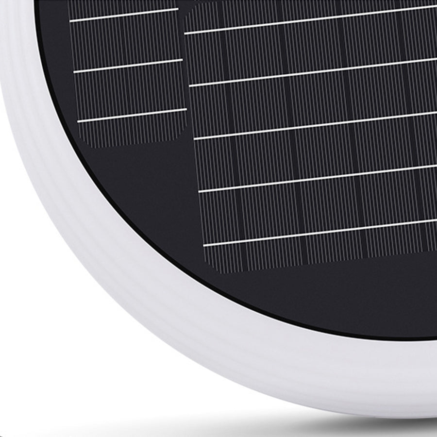 Modern Outdoor Solar Pillar Light with Wavy Shade, IP55 Waterproof