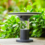 Solar Post Cap Light in Black Aluminum for Outdoor Columns