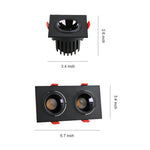 Square LED Recessed Downlight in Black or White for Modern Interiors