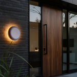 Minimalist Geometric Outdoor Wall Sconce in Gray Die-Cast Aluminum