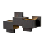 Geometric Black Up Down Outdoor Wall Sconce with Warm LED Light
