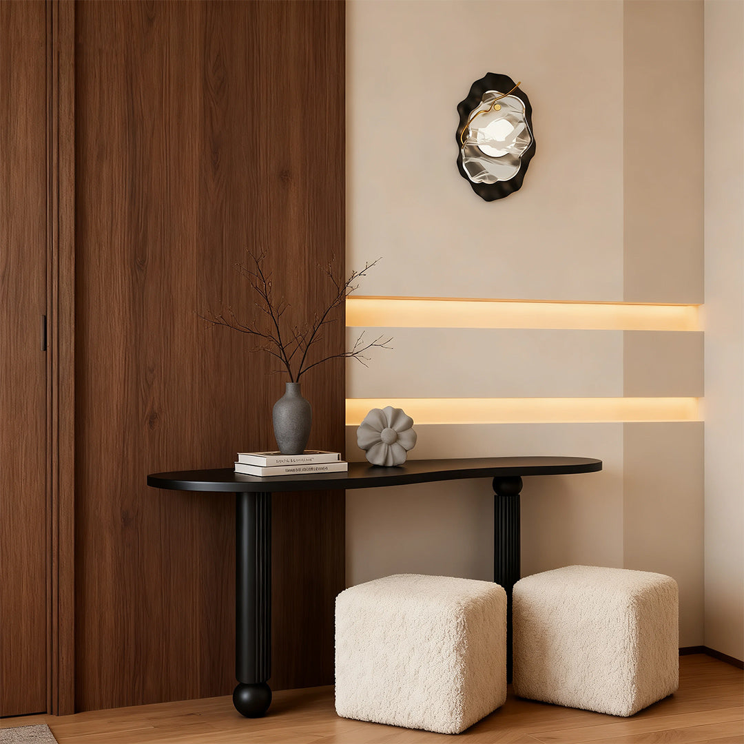 Noir Full-Spectrum LED Wall Sconce with Glass Shade