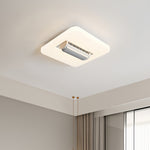 Aura Bladeless Ceiling Fan with Integrated LED Light | Modern Flush Mount