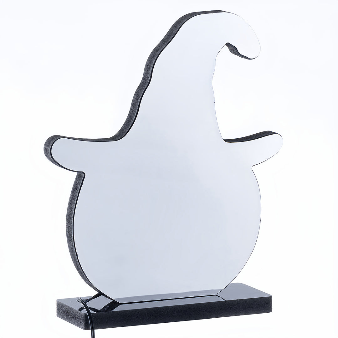 Enchanted Pumpkin LED Table Lamp with Witch Hat in Acrylic
