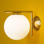 Blown Glass Opal Glass Wall Lamp